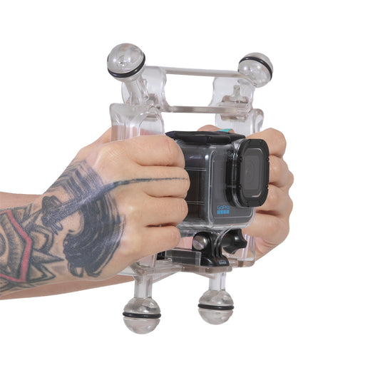GoPro Dive Handle for Action Cameras – Lightweight Underwater Grip with 4 Ball Mounts | Molausk