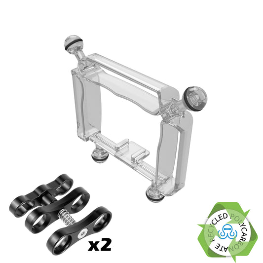 Quadball action camera dive tray + 2 Clamps